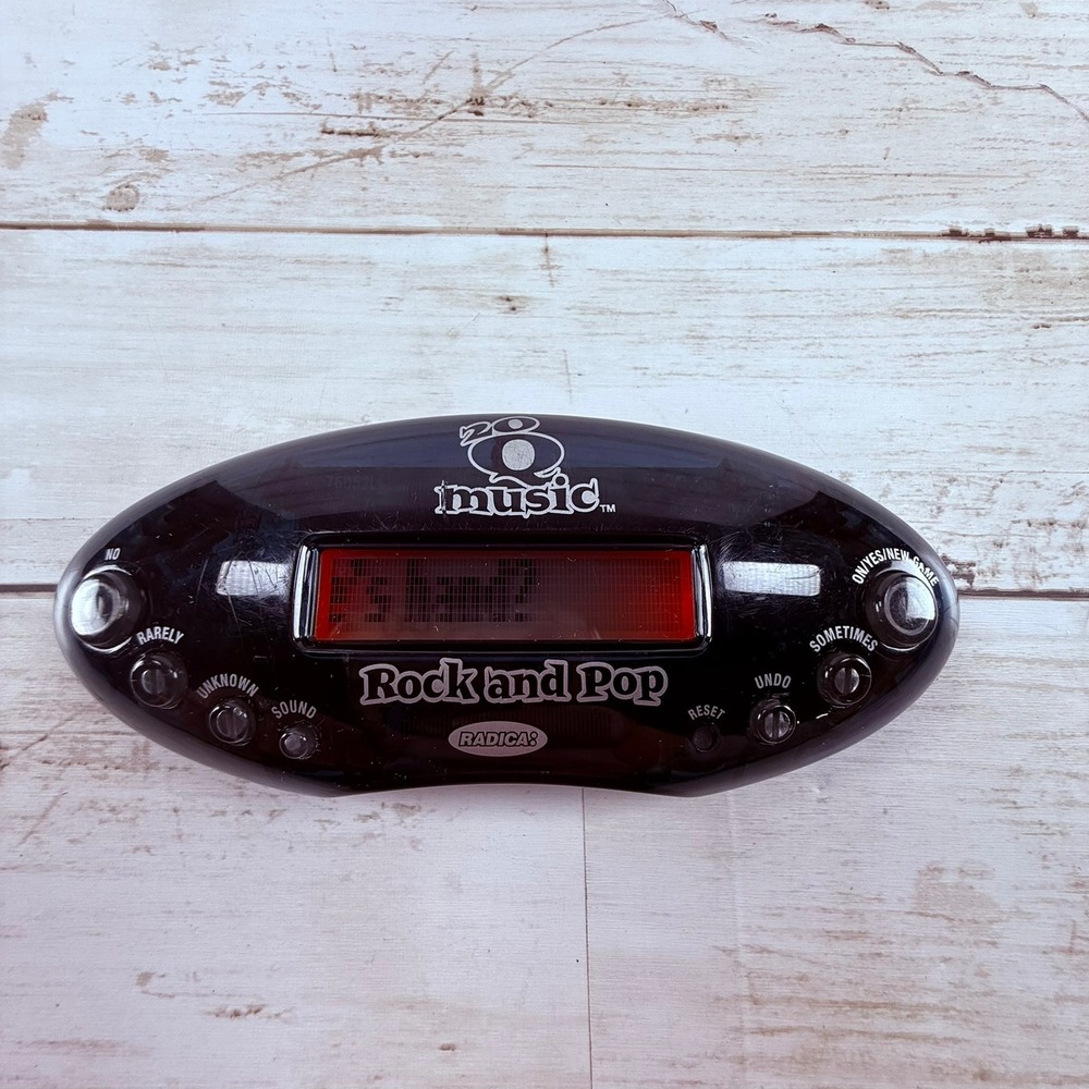 Radica 20Q Music Rock and Pop Handheld Electronic Game 76052 Black 2005 Retro